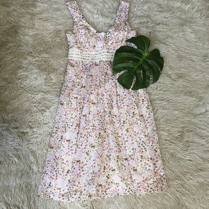 Sundance Floral Dress - Pink and White